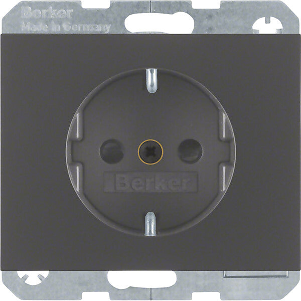 Hager/Berk SCHUKO-Steckdose anthrazit matt, lack 47357006